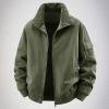 thumbnail image 1 of RKSTN Men Polyester Blouse Men's Winter Thick Solid Color Collar Jacket With Long Sleeves Pockets Zipper Jacket zip up hoodie, 1 of 8
