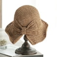 thumbnail image 3 of Visland Foldable Wide Brim Floppy Straw Sun Hat Summer Beach Hat for Women Girl for Travel, 3 of 4