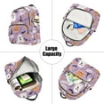 thumbnail image 5 of FORMRS Mini Backpack Purse for Women Quilted Travel Daypack Casual Shoulder Bag, Purple Cute Halloween, 5 of 7