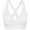 White, variant on Yvette Adjustable Sports Bras for Women High Impact Criss Cross Back Padded Workout Running Sports Bra, White, 2XL+