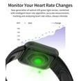 thumbnail image 2 of Waterproof Bluetooth Smart Watch Phone Mate Heart Rate Monitor For iOS Android, Black, 2 of 6