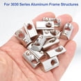 thumbnail image 4 of M8 Demi-Rond Rouleau en Ressort Écrous en T Série 3030 Acier au Carbone Fente en T Écrous à Ressort Argent, 12 Pcs, 4 of 7