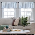 thumbnail image 3 of LALILO Kitchen Curtain Valance Blue Ice Winter Rod Pocket Window Curtain 52"x 18" Set of 2, 3 of 6