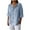 Light Blue HH, variant on Bovxnpu 3/4 Length Sleeve Womens Tops, Cotton Dressy Casual Blouses for Women, Women's Cotton And Linen Button Pocket Shirt Jacket T-shirt Home Casual T-shirt L