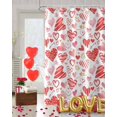 thumbnail image 4 of Valentine''s Day Shower Curtain Pink Red Love Bathroom Curtains with Hooks, Waterproof Polyester Fabric Romantic Heart Shower Curtains Set for Bathroom Bathtubs Holiday Valentines Decor 72x72 Inch, 4 of 6