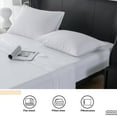 thumbnail image 4 of UlikTree Twin Size Sheet Set 4 Piece, Ultra Soft Microfiber Bed Sheets with 2 Pillowcase, White, 4 of 7