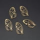thumbnail image 4 of 5x/Set Wings Feather Frame UV Resin Blank Pendant Open Bezel Setting for DIY Arts Crafts Jewelry Making Pressed Flower, 4 of 4
