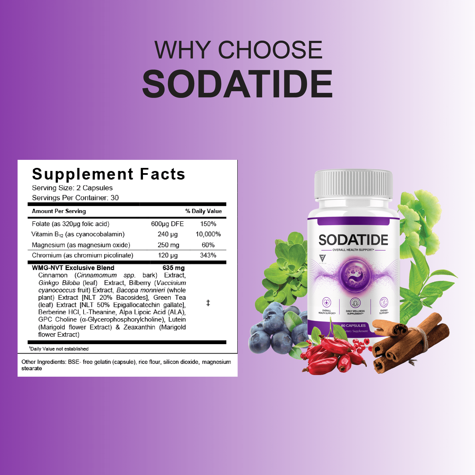 (3 Pack) Sodatide Weight Management Support, Sodatyde Supplement (180 Capsules)