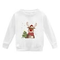 thumbnail image 4 of Zylarhe Girls Boys Sweatshirt Girls Crewneck Hoodie Winter Warm Long Sleeve Christmas Print Sweatshirt For Children White 4-5 Years, 4 of 4