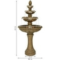 thumbnail image 3 of Sunnydaze Traditional 4-Tier Eggshell Resin 4-Tier Outdoor Water Fountain, 3 of 9