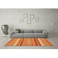 thumbnail image 3 of Ahgly Company Indoor Rectangle Abstract Orange Modern Area Rugs, 6' x 9', 3 of 4