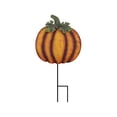 thumbnail image 2 of Iron Pumpkin Yard Decorations, Metal Garden Stakes Fall Lawn Ornaments for Thanksgiving Halloween Outdoor Patio Decor, Ground Insert Art for Home Backyard Seasonal Display, Orange, Style A, 2 of 9