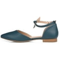 thumbnail image 3 of Journee Womens Vielo Ballet Almond Toe Buckle Flats, Widths Available, 3 of 10