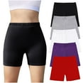 thumbnail image 2 of Favoffer 1-5 Packs Bike Shorts for Girls, Solid Color Breathable Stretch Athletic Shorts for Dance, Yoga, Cycling, and Sports, 5-14 Years (Toddler - Teen Biker ), 2 of 14