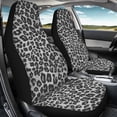 thumbnail image 4 of XYZCANDO Black Leopard Print Pattern Car Seat Covers Front Seats for Woman Soft Front Seats Protector Premium Durable, for Truck Sedan SUV, 4 of 10