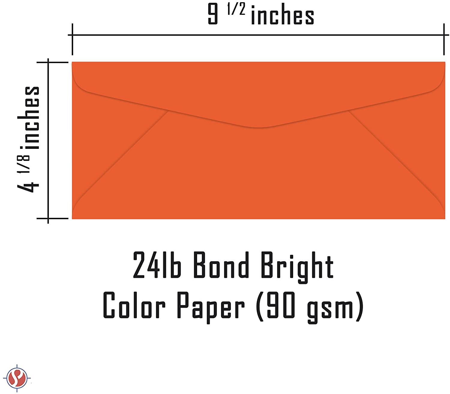 Dark Orange #10 Business Color Mailing Envelopes | 4 1/8 X 9 ½ inches | 24lb Bond Bright Color Paper (90 GSM) | 50 Envelopes Per Pack