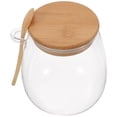 thumbnail image 2 of Glass Storage Jar with Sealed Lid Clear Glass Food Storage Canister Tea Coffee Jar with Spoon, 2 of 8