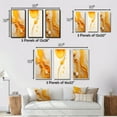 thumbnail image 4 of Designart "Yellow Liquid Wave Continuation Undefined III" Abstract Shapes Framed Wall Art Set Of 3 - Grey Transitional Frame Canvas Set For Living Room Decor, 4 of 6