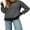 Black, variant on DOKOTOO Women Sweaters Long Sleeve Crewneck Sweaters Casual Knit Striped Side Split Pullover Sweater Tops S-2XL