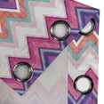 thumbnail image 5 of Ambesonne Chevron Grommet Curtain, Colorful Groovy Art, 50" x 54", Multicolor, 5 of 6