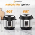 thumbnail image 4 of JONPONY 16-in-1 Electric Pressure Cooker 6 Quart Stainless Steel Multi Cooker for Rice, Steamer, Yogurt Maker, Slow Cook, Saute, Meat Stew, Cake, Multigrain, Silver, 4 of 5