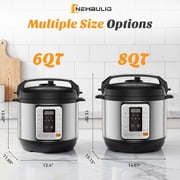 CONCETTA 6 QT Stainless Steel Electric Pressure Cooker, 12-in-1 Multi Electric Cookers, For Pressure, Rice, Steamer, Yogurt Maker, Slow Cook, New Sliver