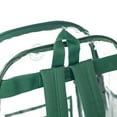 thumbnail image 3 of Heavy Duty Clear Backpack Durable See Through Student Transparent School Bookbag Deluxe High Quality Travel Daypack Green, 3 of 10