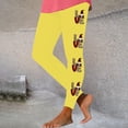 thumbnail image 2 of lcziwo Women's Valentine Day Leggings Novelty Letter Graphic Print Tight Yoga Pants Casual Elastic High Waisted Tummy Control Sport Leggings Yellow M, Limited Time Sale, 2 of 7