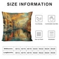 thumbnail image 5 of Chilfamy Italian Throw Pillow Cushion Cover, European Venice Canal with Historical Buildings Famous Town Scenery, Decorative Square Accent Pillow Case White, 5 of 5