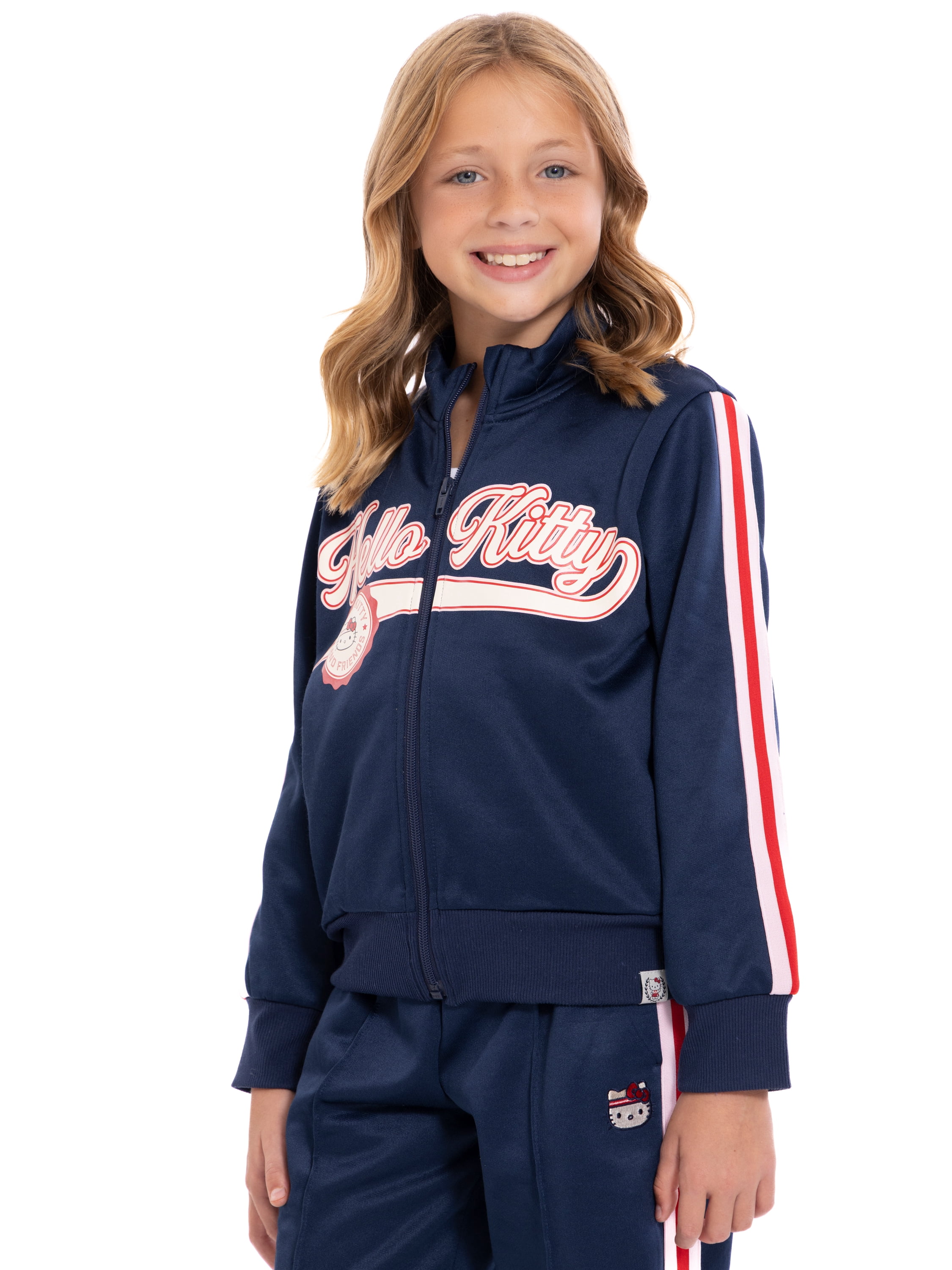 Wonder Nation Hello Kitty Girls Graphic Full-Zip Track Jacket, Sizes 4-18