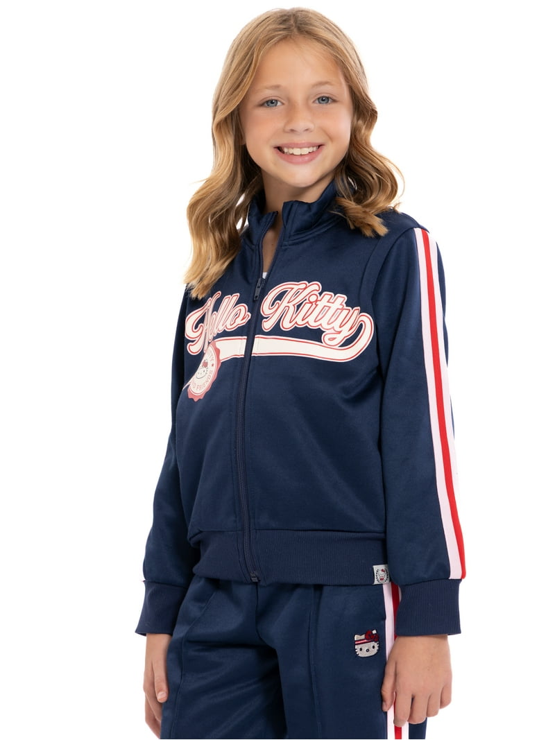 Wonder Nation Hello Kitty Girls Graphic Full-Zip Track Jacket