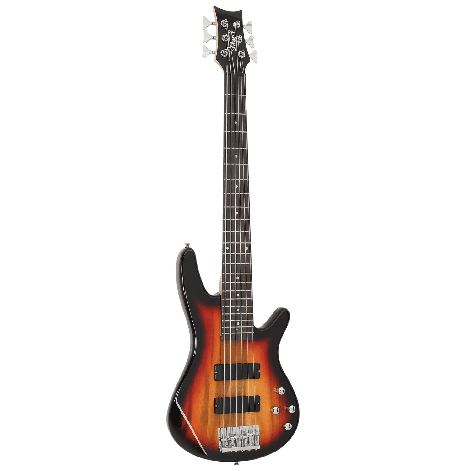 Hassch Electric Bass Guitar, 6 String Beginner Kit with Bag, Strap and Other Accessories, Sunset Color