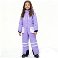 thumbnail image 2 of AWZXDE Boys All Season Insulated Snowsuit Jumpsuit For Skiing Outdoor Winter Activities Thermal Windproof Soft Kids Romper Baby Winter Suit Purple, 2 of 5
