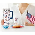 thumbnail image 6 of 40oz Patriotic Stars Stripes Tumbler with Handle Straw and Lid 4th of July Travel Tumbler Independence Day Coffee Cup for Holiday Birthday Party Favors, 6 of 7