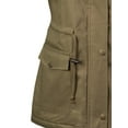 thumbnail image 5 of Made by Olivia Women's Military Soft Faux Lined Anorak Utility Hooded Jacket Vest, 5 of 5