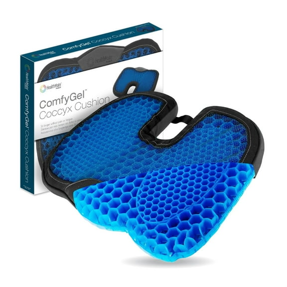 HealthMate Car Seat Coccyx Cushion ComfyGel Universal Fit, 9115, 2 Piece