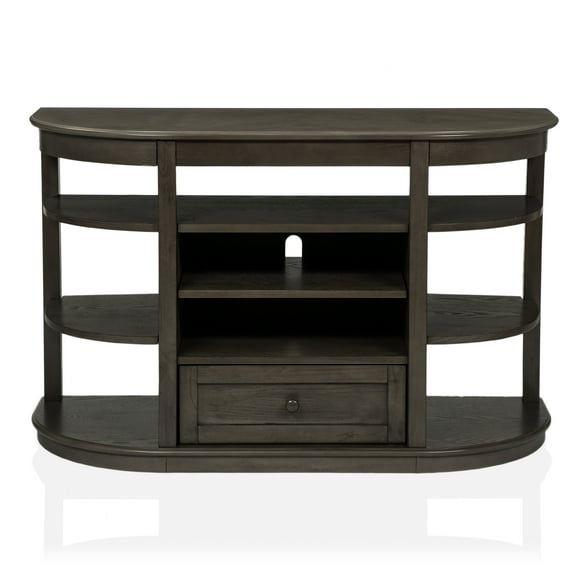 Furniture of America Kelda MDF Console Table with Shelves, Brown