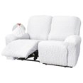thumbnail image 1 of CHOK Housse Extensible pour Fauteuil Inclinable en Seersucker 2024 4 Pcs style Campagnard Fauteuil Inclinable Housse de Protection Simple pour Meubles de Maison Lavable Durable 1 Place/amande, 1 of 7