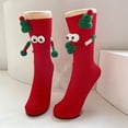 thumbnail image 6 of Aellinatey Novelty Cartoon Big Eyes Christmas Socks for Adults Kids Holiday Wear Stockings, 6 of 20