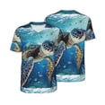 thumbnail image 3 of Daiia Watercolor Turtle Mens Baseball Jersey Button Down Shirts Short Sleeve Sports Uniforms-, 3 of 9