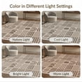 thumbnail image 7 of ODIKA 2'x3' Beige Taupe Geometric Pattern Design Washable Throw Rug Modern Abstract Blocks with Motifs for Hallway, Study Room, Non-Slip Low Profile, Flatwoven, 7 of 7