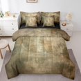 thumbnail image 1 of YST Brown Oil Painting Ombre Aesthetic Bedding Set, Gradient Graffiti Comforter Set, Full (7 Count), 1 of 4