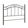 Mainstays Full/Queen Metal Headboard with Delicate Detailing, Black