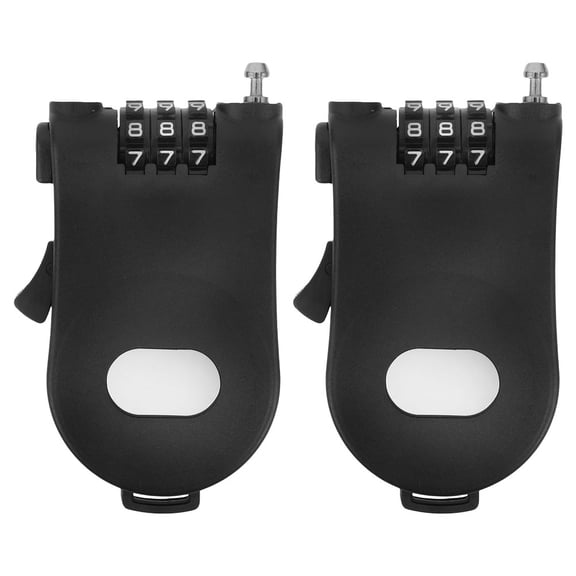 OUNONA 2-Pack Retractable Security Cable Locks for Bikes and Strollers, Reusable Outdoor Anti-Theft Locks