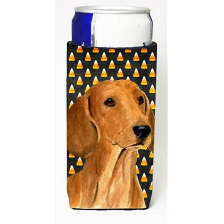

Dachshund Candy Corn Halloween Portrait Michelob Ultra bottle sleeves For Slim Cans - 12 Oz.