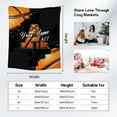 thumbnail image 2 of Custom Basketball Blanket - 40x50 Inches Sports Throw Blankets - Personalized Initial Blanket for Basketball Lovers - Cozy Soft Small Blanket for Boys Girls - Basketball Decor Gifts for Son Daughter, 2 of 6