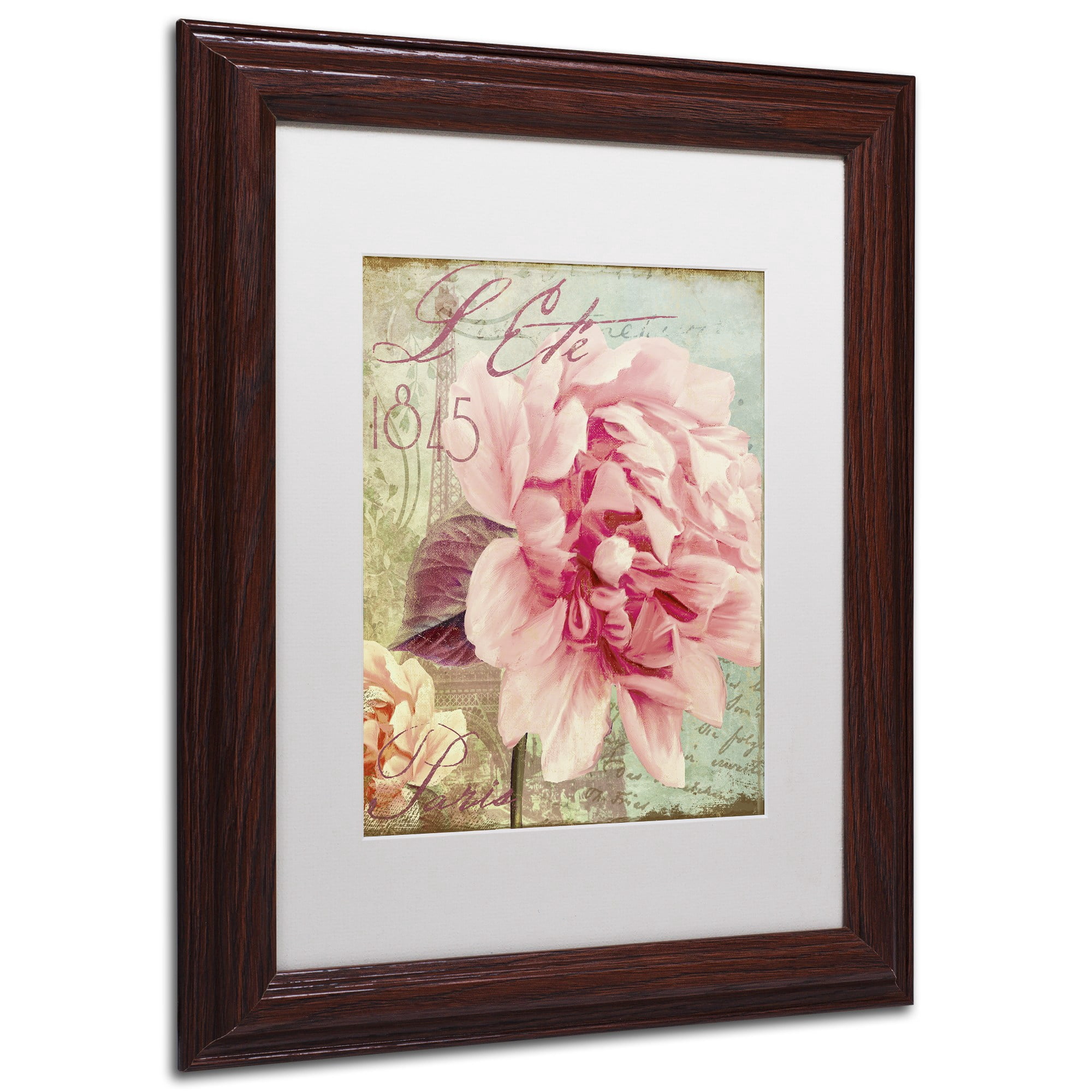 Trademark Fine Art "Saisons III" Canvas Art by Color Bakery, White Matte, Wood Frame