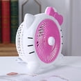 thumbnail image 4 of Venta al por mayor de dibujos animados Hello Kitty 220 V refrigerador de escritorio ventilador caja de engranajes tipo escape portátil pequeños ventiladores de mesa eléctricos, 4 of 4