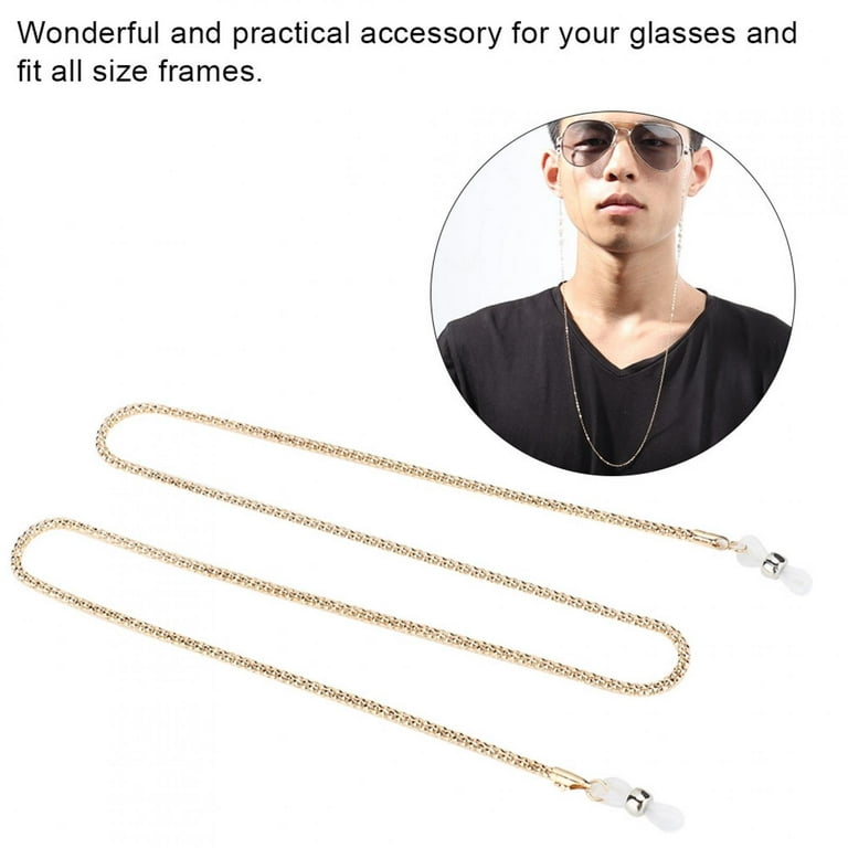 Anggrek Gold Glasses Strap, Alloy Glasses Chain, for Men Outdoor Women Home, Size: One Size