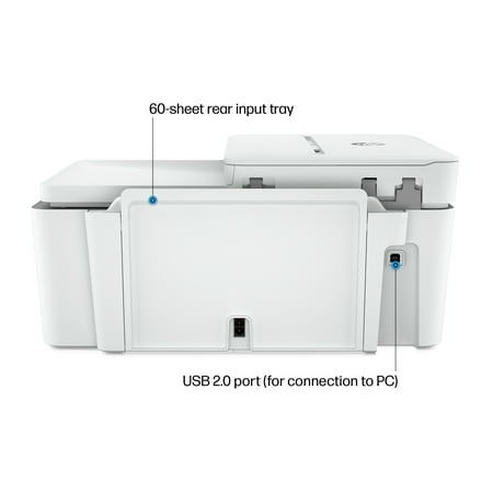 HP - DeskJet 4155e Wireless All-In-One Inkjet Printer with 3 months of Instant Ink Included with HP+ - White